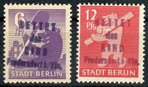 Fredersdorf 6 Pfg und 12 Pfg Bärenserie mit ... 