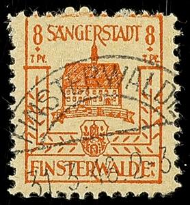 Finsterwalde 8 Pfg mit vierseitiger, ... 
