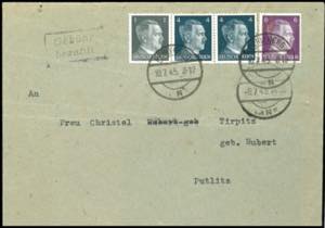 SBZ 1945, PERLEBERG, alter Tagesstempel vom ... 