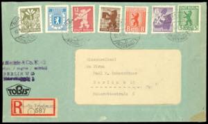 SBZ 5-30 Pfg. Berliner Bär, durchstochen, ... 