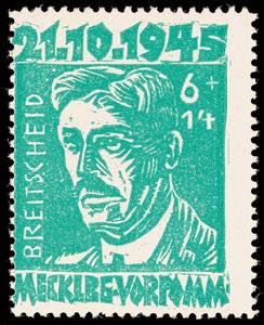 SBZ 6+14 Pf. schwärzlichgelbsmaragdgrün, ... 