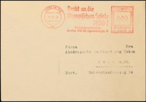 Motive - Olympiade 1936, Berlin, Brief mit ... 