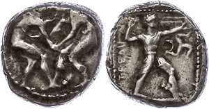 Aspendus, stater (10, 85g), approximate 4. / ... 