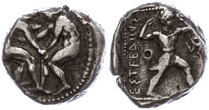 Aspendus, stater (10, 87g), approximate 4. / ... 