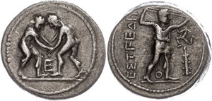 Aspendus, stater (9, 95g), approximate 300 ... 