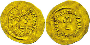 Coins Byzantium Mauricius Tiberius, 582-602, ... 