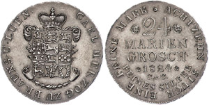 Brunswick 24 Marian penny, 1824, Karl, ... 