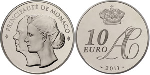 Monaco 10 Euro, 2011, fools about II., on ... 