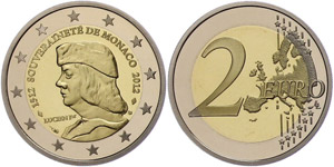 Monaco 2 Euro, 2012, fools about II., 500 ... 