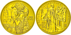 Austria 100 Euro, gold, 2003, painting, in ... 