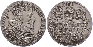 Poland Dreigröscher, 1594, Sigismund III., ... 