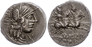 Coins Roman Republic Q. Miucius Rufus, ... 