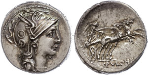 Coins Roman Republic C. Claudius Pulcher, ... 