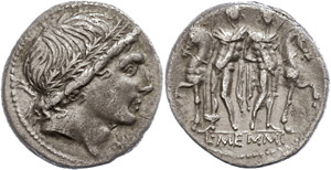 Coins Roman Republic L. Memmius, denarius ... 