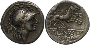 Coins Roman Republic D. Iunius Silanus L. ... 