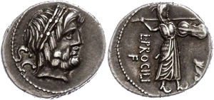 Coins Roman Republic L. Procilius, denarius ... 