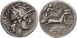 Coins Roman Republic L. Rutilius Flaccus, ... 