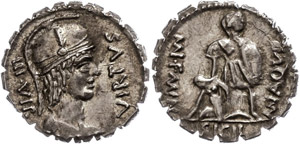 Coins Roman Republic Mn. Aquilius, denarius ... 