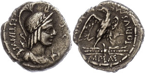 Münzen Römische Republik M. Plaerorius M. ... 