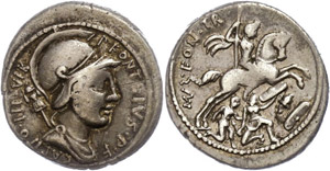 Coins Roman Republic P. Fonteius P. f. ... 