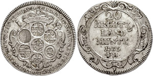Köln Erzbistum 20 Kreuzer, 1735, Klemens ... 