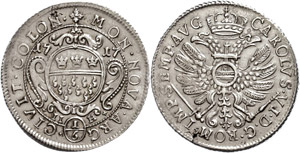 Cologne City 1 / 6 thaler, 1717, with title ... 