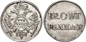 Cologne City Bread penny, o. J. (1740), ... 