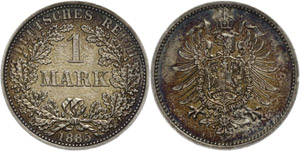 Kleinmünzen 1871-1922 1 Mark, 1885, A, ... 