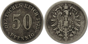 Kleinmünzen 1871-1922 50 Pfennig, Silber, ... 