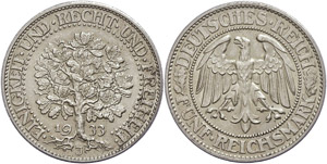 Münzen Weimar 5 Reichsmark, 1933, J, ... 