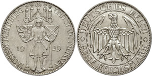 Coins Weimar Republic 5 Reichmark, 1929, ... 