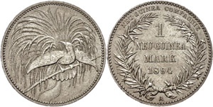 Coins German Colonies New Guinea, 1 Mark, ... 