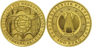 Münzen Bund ab 1946 2002, 100 Euro Gold, ... 