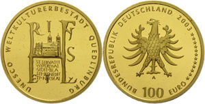 Münzen Bund ab 1946 100 Euro, Gold, Gold, ... 