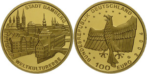 Münzen Bund ab 1946 100 Euro, Gold, 2004, ... 