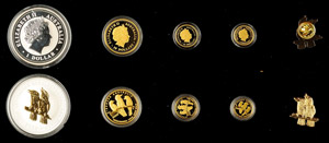 Australia Gold coinsset Kookaburra, 2006, ... 