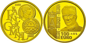 Belgien 2003, 100 Euro Gold, 200. Jahrestag ... 