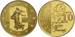 France 2003, 10 Euro Gold, Semeuse, PP  PP