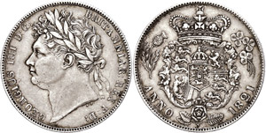 Great Britain Shilling, 1821, George IV., ... 