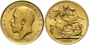 Great Britain Sovereign, 1912, George V., ... 
