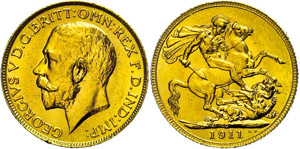 Canada Sovereign, 1911, George V., Mzz C ... 