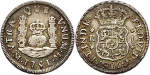 Coins Mexiko Real, 1751, ferdinand VI., KM ... 