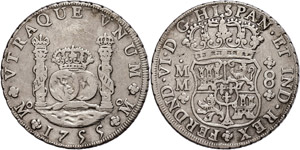 Coins Mexiko 8 Real, 1755, ferdinand VI., KM ... 