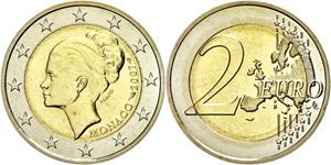 Monaco 2 Euro, 2007, 25. day of death from ... 