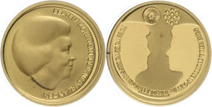 Niederlande 10 Euro 2002, Gold, Hochzeit ... 