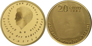Niederlande 2004, 20 Euro Gold, Geburt ... 