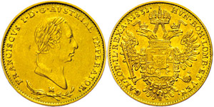 Old Austria coins until 1918 1 / 2 Sovrano, ... 