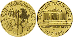 Austria 10 Euro, 2002, Gold, Philharmonic, ... 