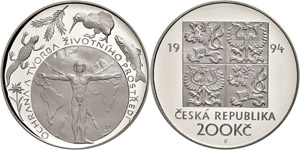 Czech Republic 200 coronas, 1994, nature ... 