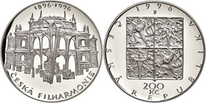 Czech Republic 200 coronas, 1996, a hundred ... 